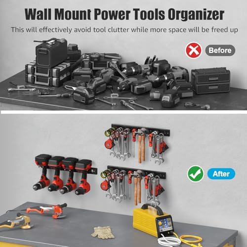 CCCEI 3 Modular Pegboard Strip Storage, Metal Peg Slat Wall Mount for