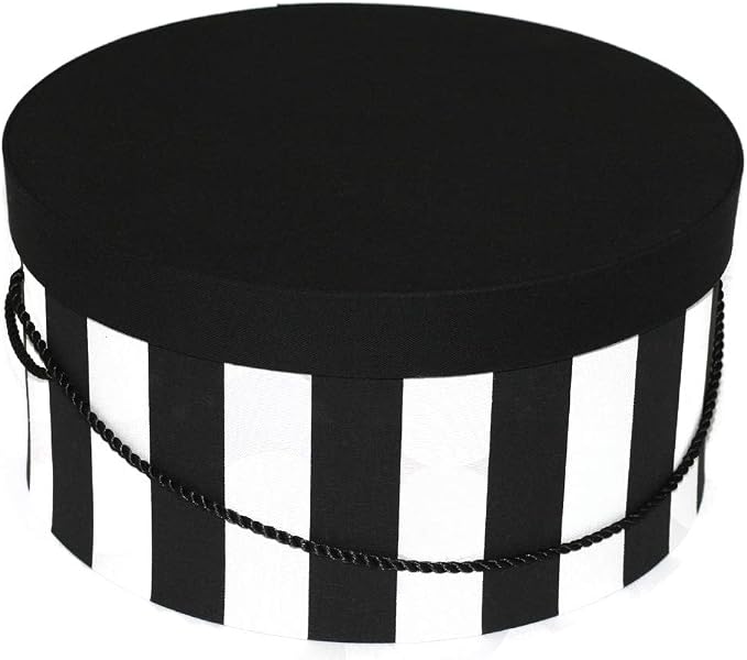 Sarah's Hat Boxes Classic Wide Stripe Hat Box – 12.75" x 6.5" Handmade in USA – - Image 5