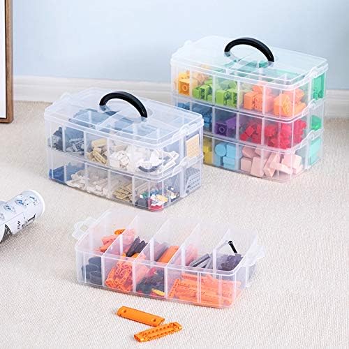 Sooyee 3-Tier Stackable Craft Organizers and Storage Box Plastic - Image 2