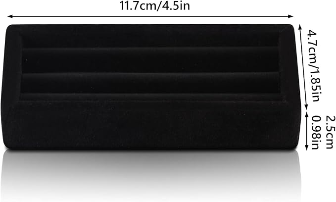 Valyria 2 Slots Velvet Small Ring Organizer Set of 2 Earrings Trays Showcase - Image 2