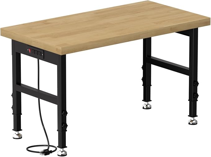 48" Work Bench, Adjustable Height Workbench by Pelnuies