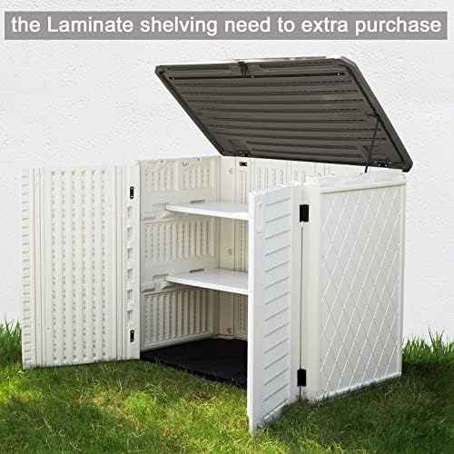 Horizontal Outdoor Garden Storage Shed for Backyards and Patios