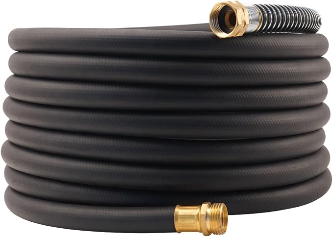 WiseFlow Garden Hose 25FT x 5/8", Heavy Duty Rubber Hose, Water Hose by Unknown