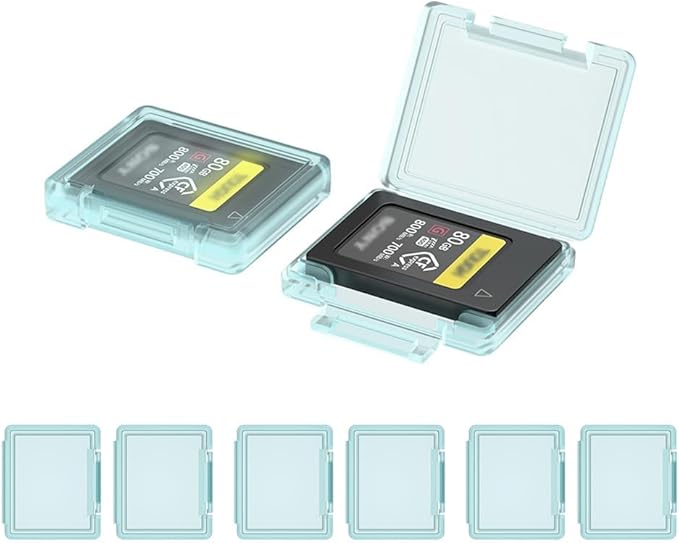 KIWIFOTOS 6 Pack CFexpress Type-A Memory Card Case Translucent by KIWIFOTOS