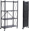 Four-Layer Foldable Storage Metal Shelf by Unknown