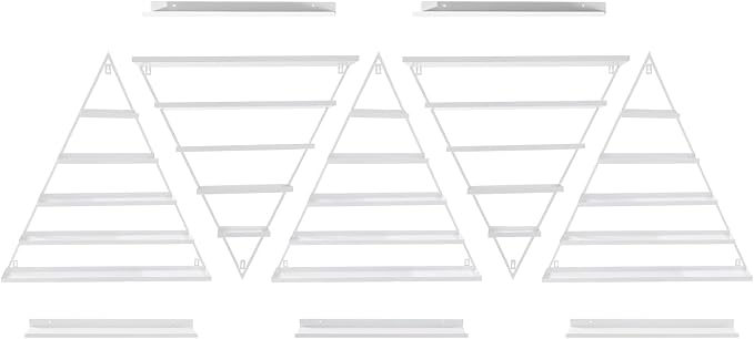 Elegant Wall Mounted Nail Polish Storage Rack Set of 10 Triangular Cosmetic - Image 6