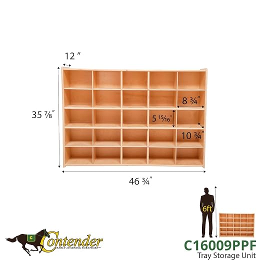 Contender 25 Trays Birch Hardwood Shelving Unit - Image 3