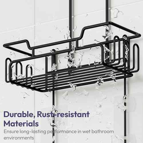 SWTYMIKI Bathroom Shower Caddy Hanging - Extended Length 2 Tier