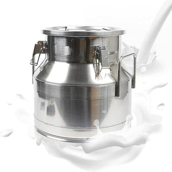 3.16Gallon Stainless Steel Milk Can Ice Bucket Wine Bucket, Water Jug Liquid by DONSU