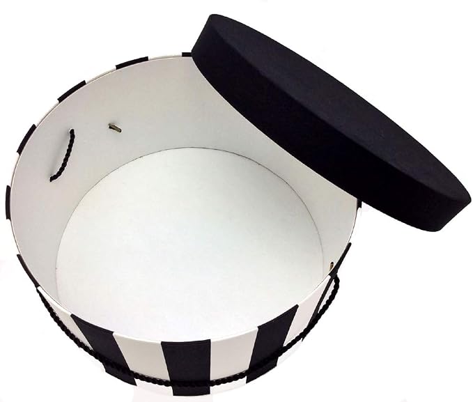 Sarah's Hat Boxes Classic Wide Stripe Hat Box – 12.75" x 6.5" Handmade in USA – - Image 4