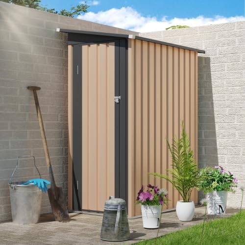 4 * 2 FT Metal Garden Storage Sheds for Patio Backyard Tools House
