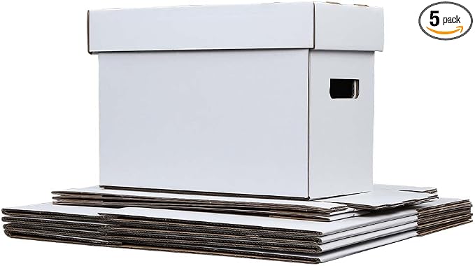 GRAND ORANGE 5 Pack Comic Book Storage Boxes, Holds 150-175 Comics by GRANDORANGE