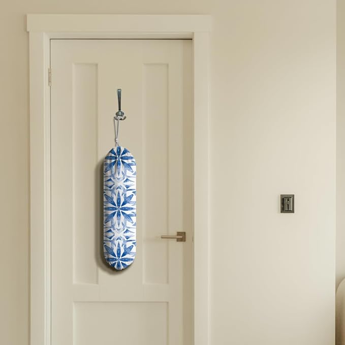 Navy Blue Plastic Bag Holder, Reusable Grocery Bags Holder, Wall Mount Trash - Image 6