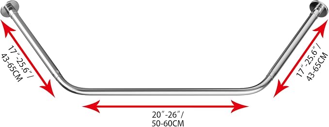 Corner Shower Curtain Rod Adjustable Stainless Steel Diamond Shaped Rack Drill - Image 2