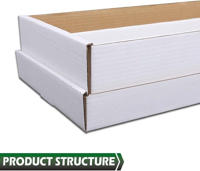 GRAND ORANGE 3Row 3000 Count Trading Card Storage Box Corrugated Cardboard - Image 6