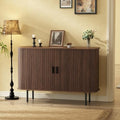Buffet Sideboard Cabinet with Storage, Fluted Storage Accent Cabinet,Walnut