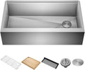 KRAUS Kore 36-Inch Modern Farmhouse Workstation 16 Gauge Single Bowl Stainless by KRAUS