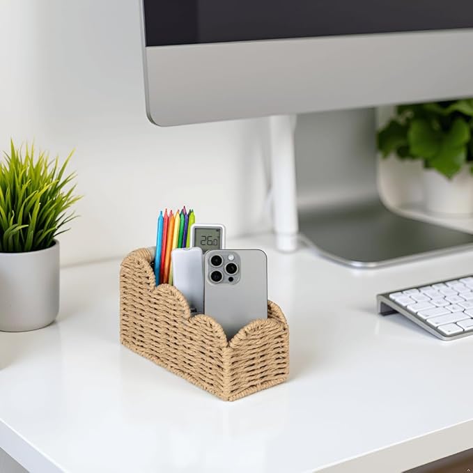 CubesLand Scalloped Pen Pencil Holder Cup, Makeup Brush Holder, TV Remote - Image 5