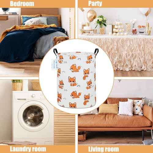Laundry Hamper Fabric Organizer Collapsible Basket Fox