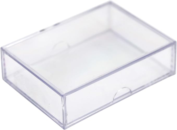50 Pack Clear Acrylic Card Storage Boxes by GaryPlasticPackaging