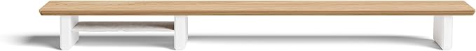 Raico Desk Cockpit Shelf Monitor Stand System Dual Screen Setup Wood Large Desk by RAICO
