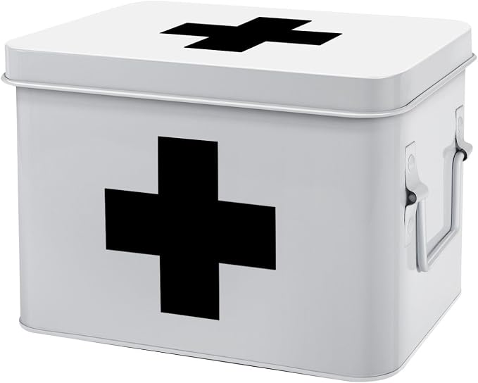 Flexzion First Aid Medicine Box Supplies Kit Organizer by Flexzion