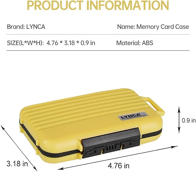 LYNCA 24 Slots Camera Memory Card Case Holder Water-Resistant Anti-Shock SD - Image 9