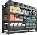 Letaya 4000LBS Storage Shelves Heavy Duty,60" W Garage Shelving Units, 4 Tier Adjustable Utility Rack Shelf,Large Metal Industrial Shelves,for Shop,Warehouse,Basement,Black (60" W x 24" D x 70" H)