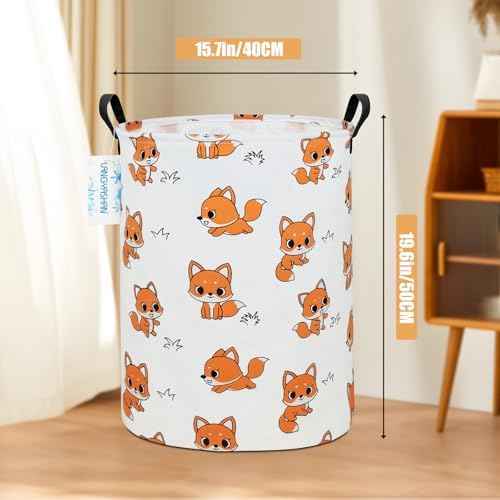 Laundry Hamper Fabric Organizer Collapsible Basket Fox