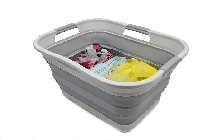 SAMMART 30L Collapsible Plastic Laundry Basket - Image 4