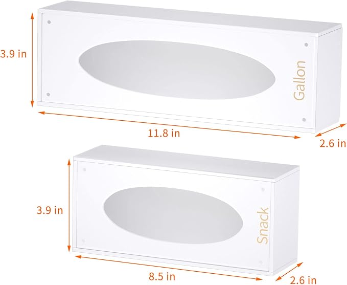 FEMELI Food Bag Storage Organizer, Acrylic Kitchen Drawer Baggie Box, Compatible - Image 2