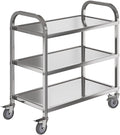 3 Shelf Stainless Steel cart, 400 lbs, 1MM Thick，Serving cart by Amarite
