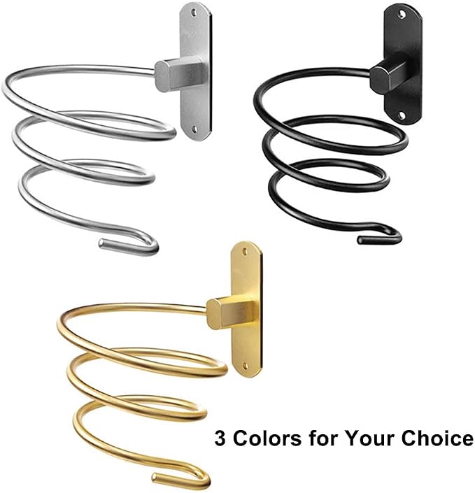 Blow Dryer Holder Wall Mounted Bathroom Hair Dryer Hanger Hair Tool Organizer - Image 4