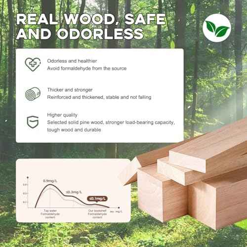 Book Shelf, Behind The Door Bookshelf, Wooden Kids Book Shelf 3/4/5/6 Tier, for Toys and Books, Space-Saving Wall Mount Narrow