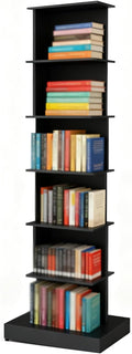 Invisible Vertical Spine Bookshelf Tower, Tall Narrow Metal Bookshelf by Unknown