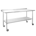 Stainless Steel Table for Prep & Work 24 x 72 Inches by HallySinksTablesH