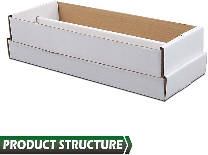 GRAND ORANGE White Transaction Card Storage Box Corrugated Board Two Dividers - Image 9