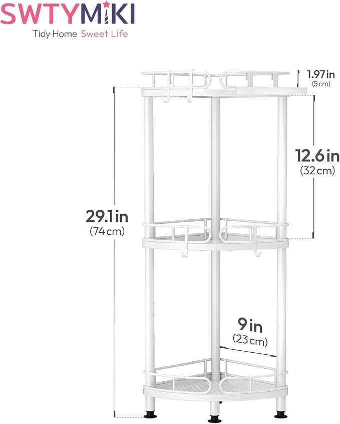 SWTYMIKI Corner Shower Caddy Standing - Image 7