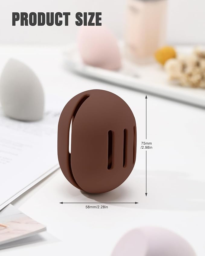 FERYES 2 PCS Makeup Sponge Holder – Shatterproof Eco-Friendly Silicone Beauty - Image 7