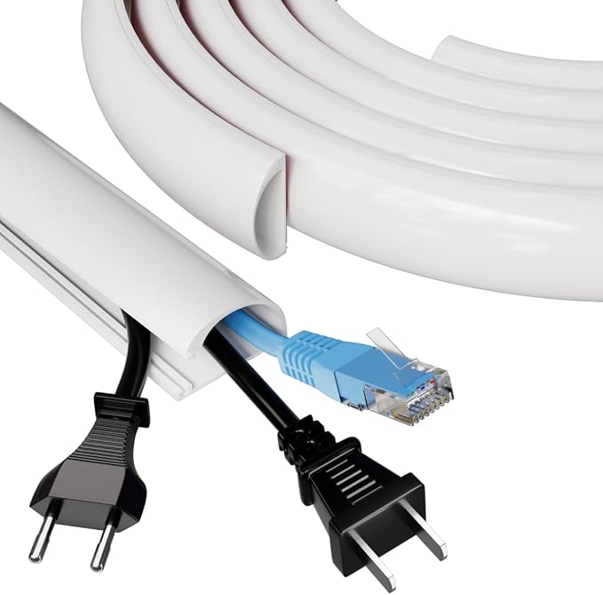 118" Side Open Cord Hider for Wall Mounted Tv, Extension Cable Cover to Hide by KNEELISA
