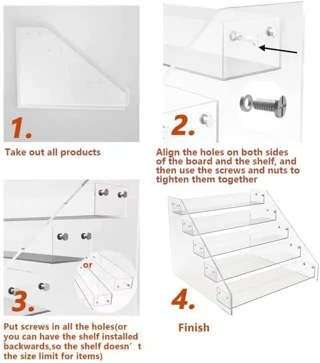WUIVIUT Spice Rack Organizer For Cabinet, 1 4/5 in/Tier Acrylic Tiered Spice - Image 7