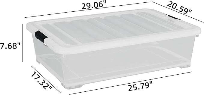 50 Quart Plastic Under Bed Storage Container - Image 5