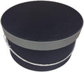 Sarah's Hat Boxes Classic Black/Gray Hat Box – 21.5" x 11.5" Handmade in USA – by SarahsHatBoxes