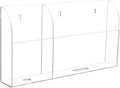 Yeeco Acrylic Remote Holder Wall Mount 2 Compartment, 10.6×1.6×5.6 Inches Wall by Yeeco