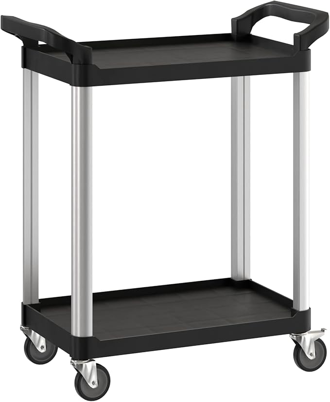 Black Utility/Bussing Cart by Krollen+Industrial