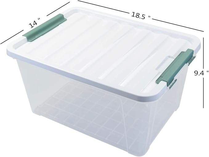 35 Quart Latch Box, Plastic Storage Bins - Image 3