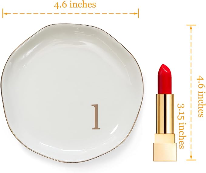 HOME SMILE Initials Ring Dsih Jewery Tray - Image 5