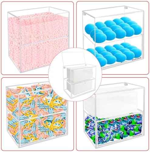 Dryer Sheet Holder Box Acrylic Laundry Sheets Container Storage Dispenser
