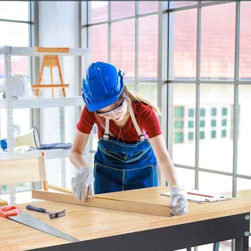 48" Adjustable Work Bench, Rubber Wood Top Workbench