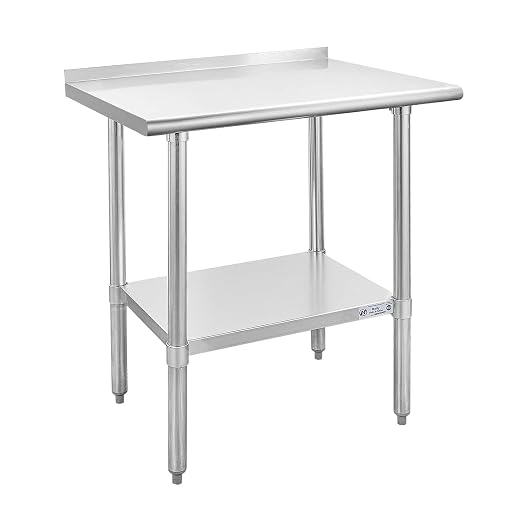 Hally Stainless Steel Table for Prep & Work 24 x 30 Inches, NSF Commercial by HallySinksTablesH